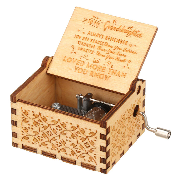 Incisione in legno Carillon vintage Carillon a manovella Fidanzata La moglie non può fare a meno di innamorarsi Regali di compleanno Regalo - Gufetto Brand