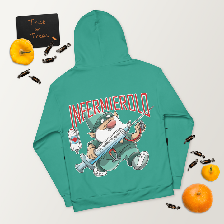 Felpa con cappuccio Uomo/Donna INFERMIEROLO - Gufetto Brand