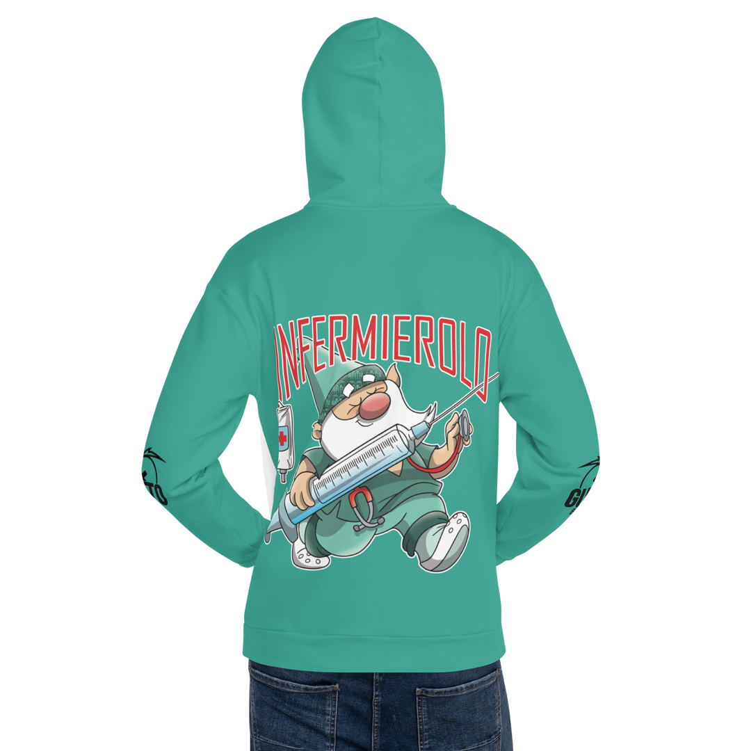 Felpa con cappuccio Uomo/Donna INFERMIEROLO - Gufetto Brand