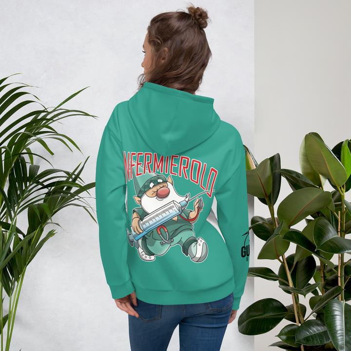 Felpa con cappuccio Uomo/Donna INFERMIEROLO - Gufetto Brand