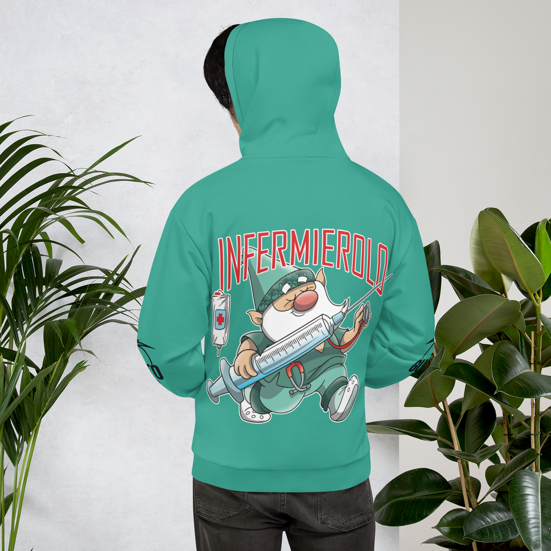 Felpa con cappuccio Uomo/Donna INFERMIEROLO - Gufetto Brand