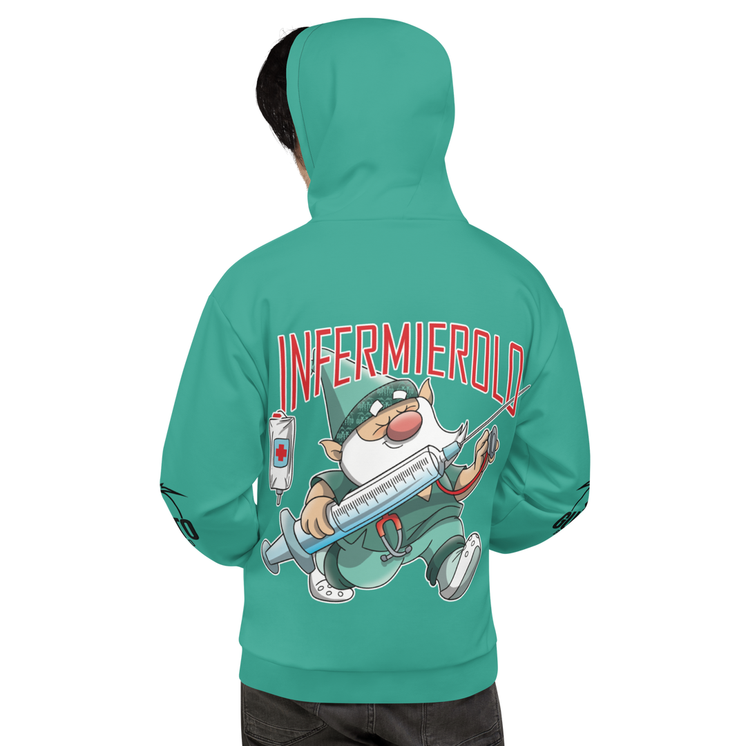 Felpa con cappuccio Uomo/Donna INFERMIEROLO - Gufetto Brand