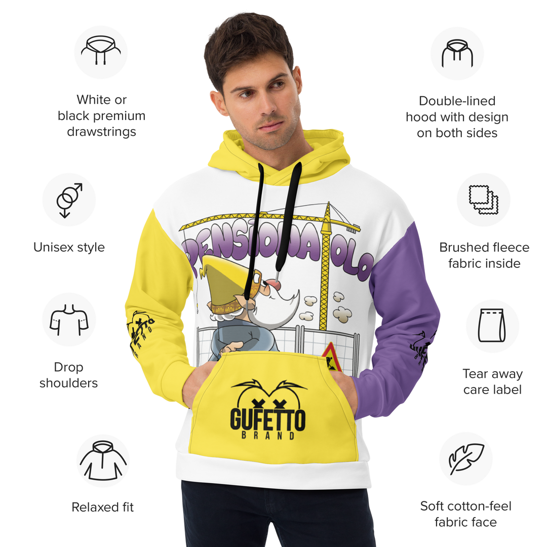 Felpa con cappuccio Uomo/Donna PENSIONATOLO - Gufetto Brand