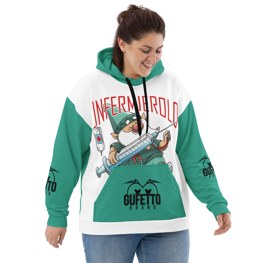 Felpa con cappuccio Uomo/Donna INFERMIEROLO - Gufetto Brand