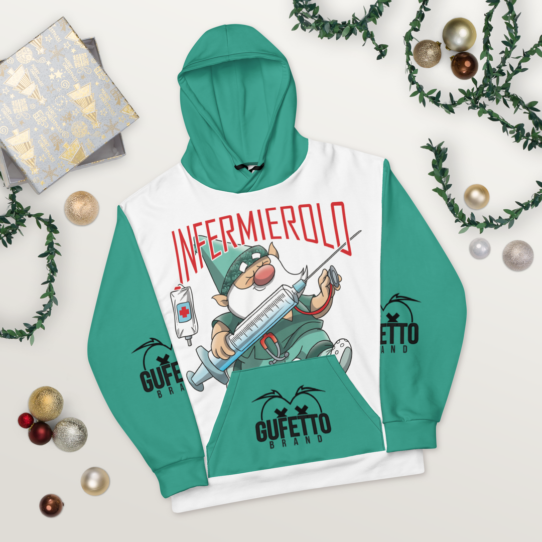 Felpa con cappuccio Uomo/Donna INFERMIEROLO - Gufetto Brand