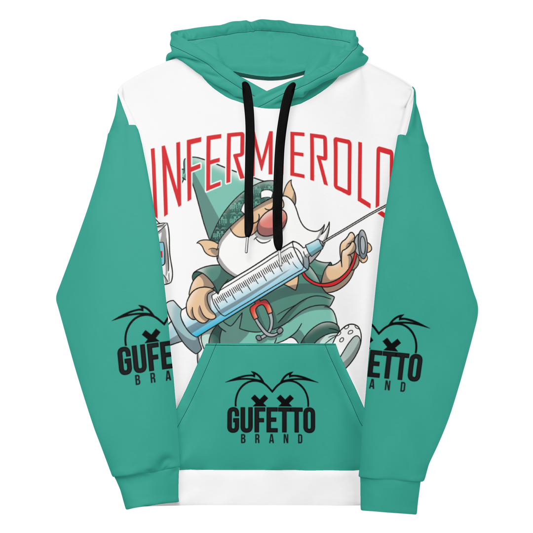 Felpa con cappuccio Uomo/Donna INFERMIEROLO - Gufetto Brand