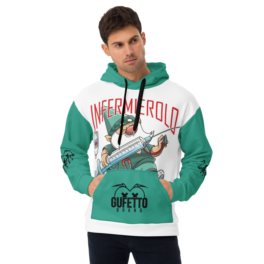 Felpa con cappuccio Uomo/Donna INFERMIEROLO - Gufetto Brand
