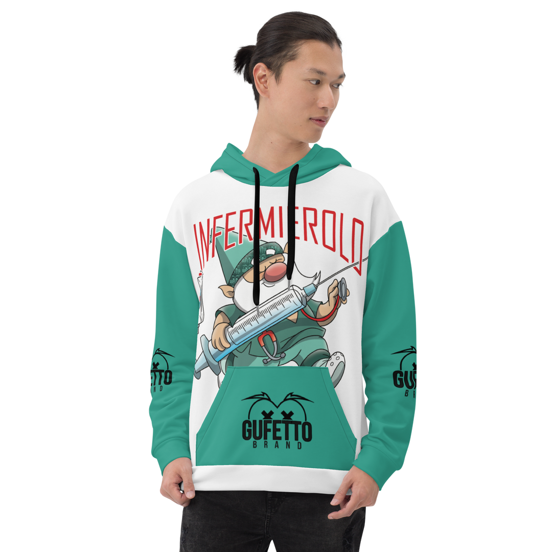 Felpa con cappuccio Uomo/Donna INFERMIEROLO - Gufetto Brand