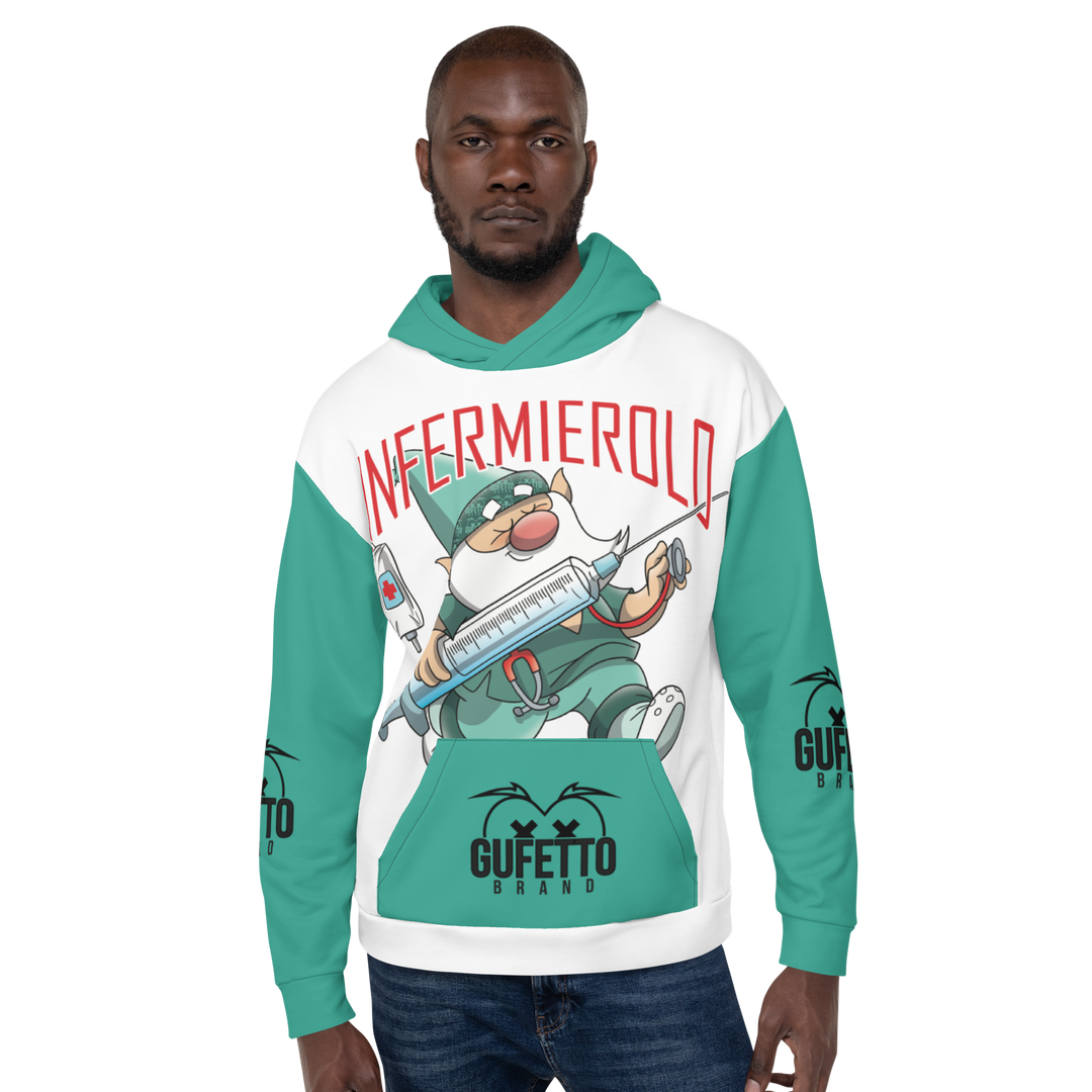 Felpa con cappuccio Uomo/Donna INFERMIEROLO - Gufetto Brand