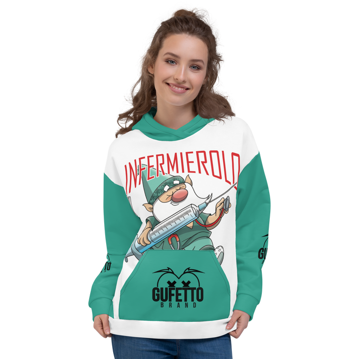Felpa con cappuccio Uomo/Donna INFERMIEROLO - Gufetto Brand