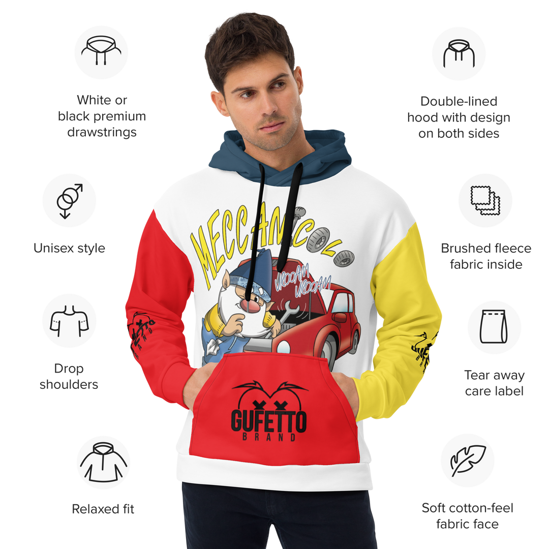 Felpa con cappuccio Uomo/Donna MECCANICOLO - Gufetto Brand