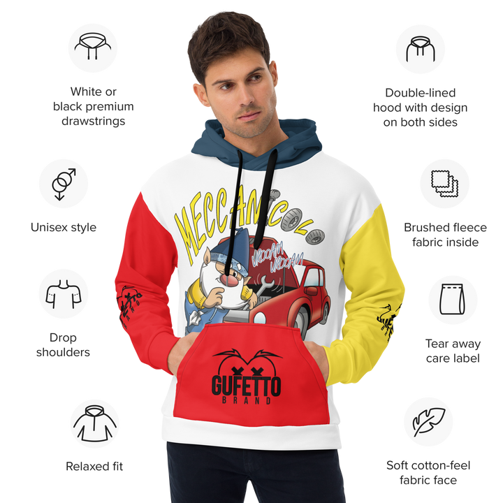 Felpa con cappuccio Uomo/Donna MECCANICOLO - Gufetto Brand