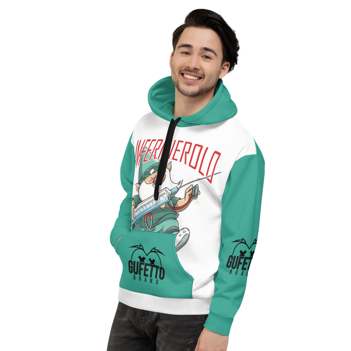 Felpa con cappuccio Uomo/Donna INFERMIEROLO - Gufetto Brand