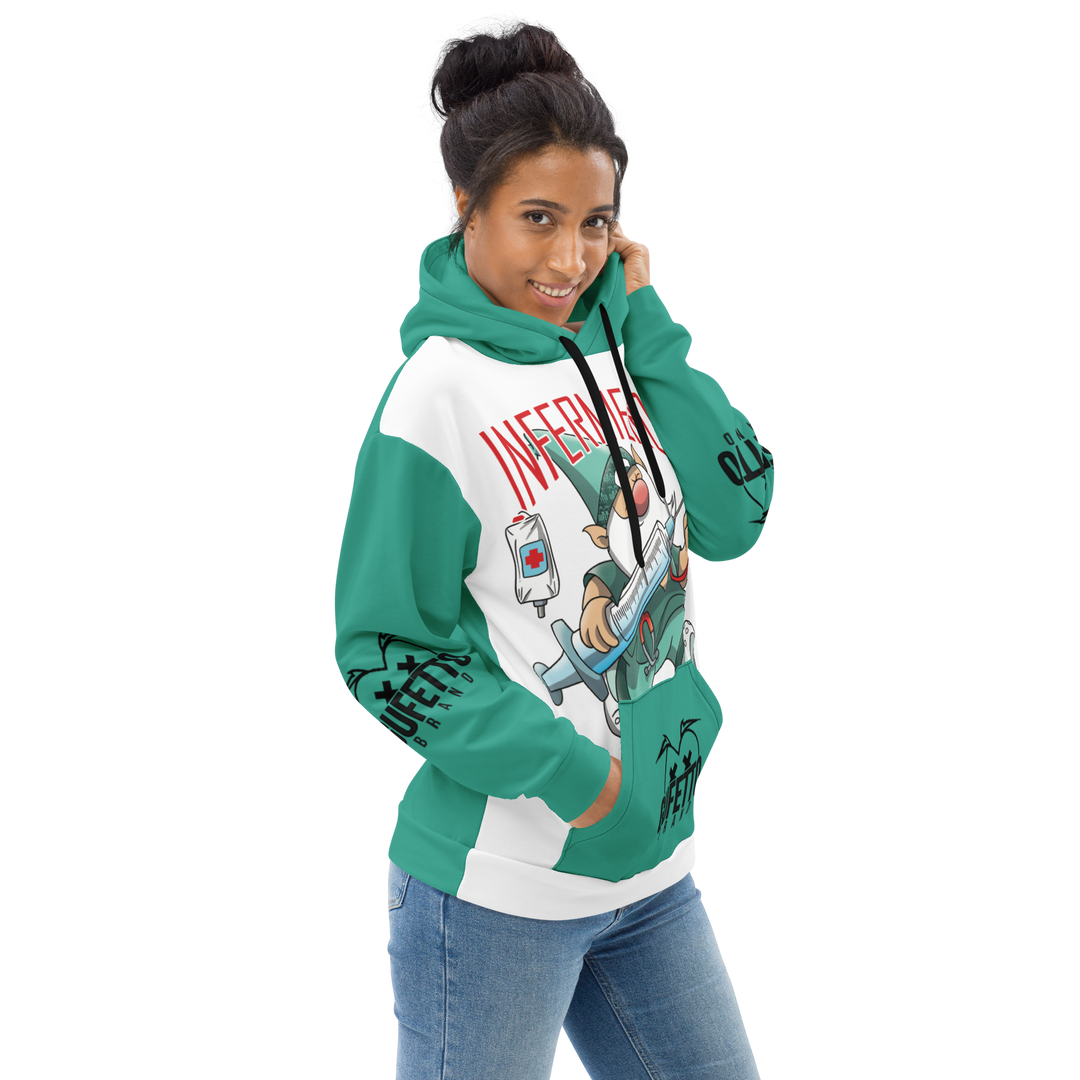 Felpa con cappuccio Uomo/Donna INFERMIEROLO - Gufetto Brand