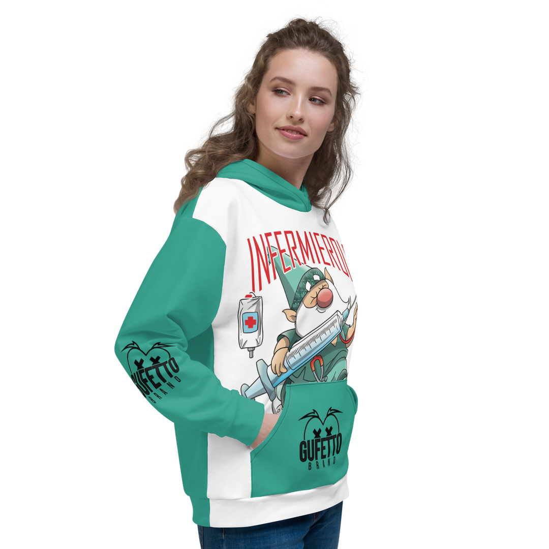 Felpa con cappuccio Uomo/Donna INFERMIEROLO - Gufetto Brand