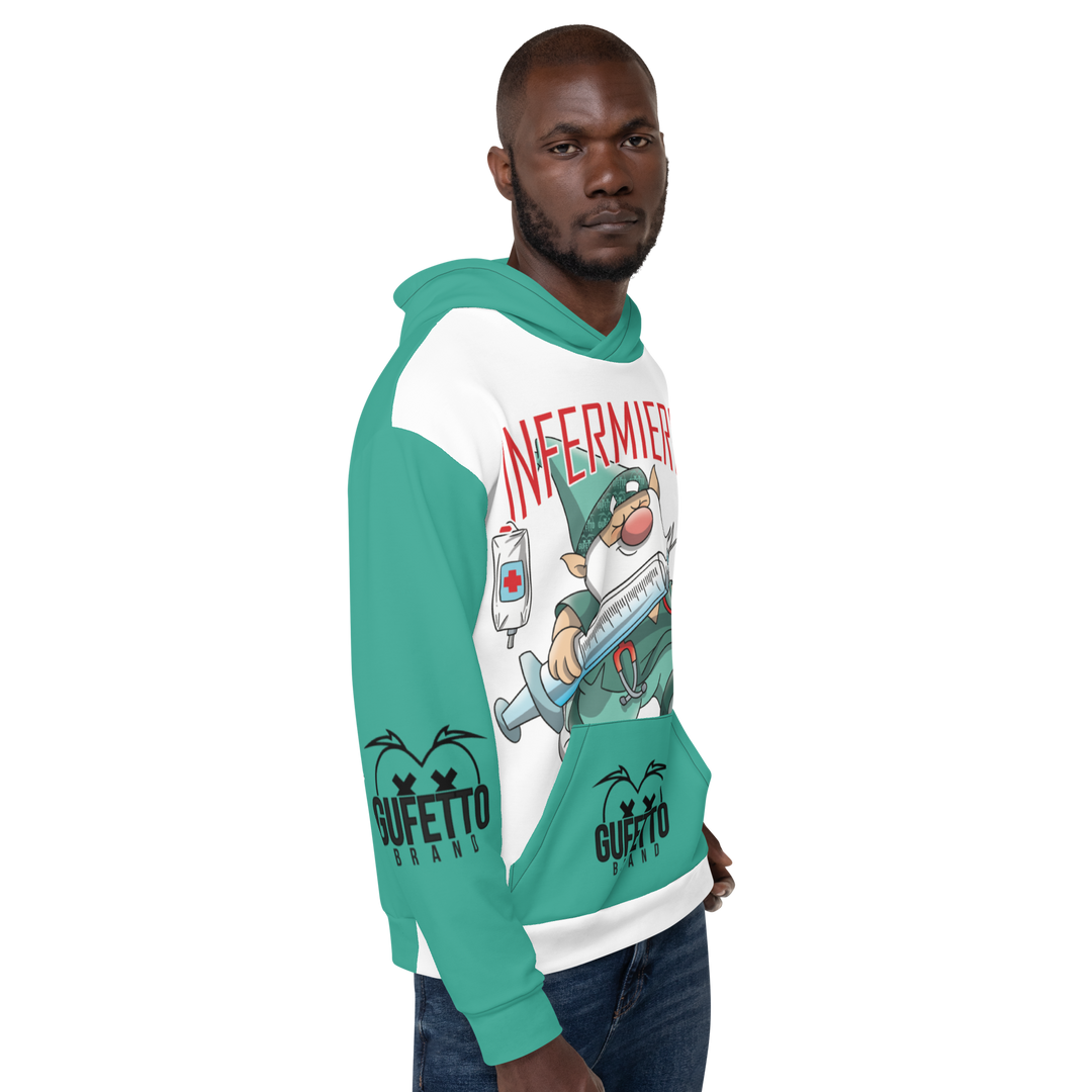 Felpa con cappuccio Uomo/Donna INFERMIEROLO - Gufetto Brand