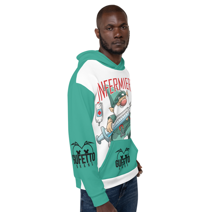 Felpa con cappuccio Uomo/Donna INFERMIEROLO - Gufetto Brand