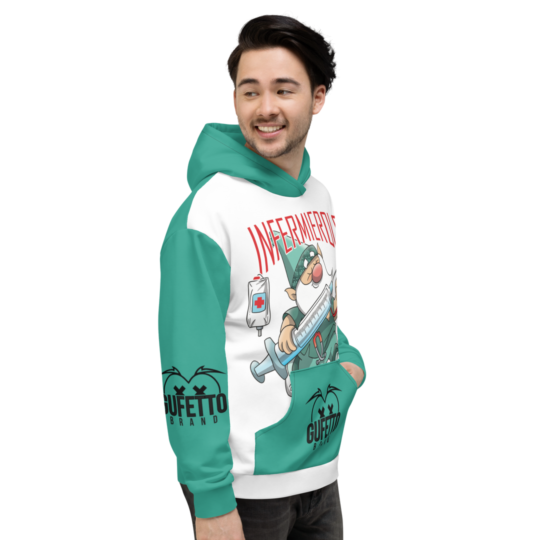 Felpa con cappuccio Uomo/Donna INFERMIEROLO - Gufetto Brand