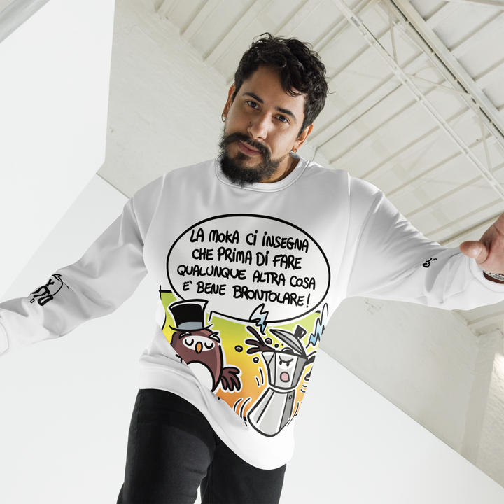 Felpa unisex Uomo/Donna LA MOKA - Gufetto Brand