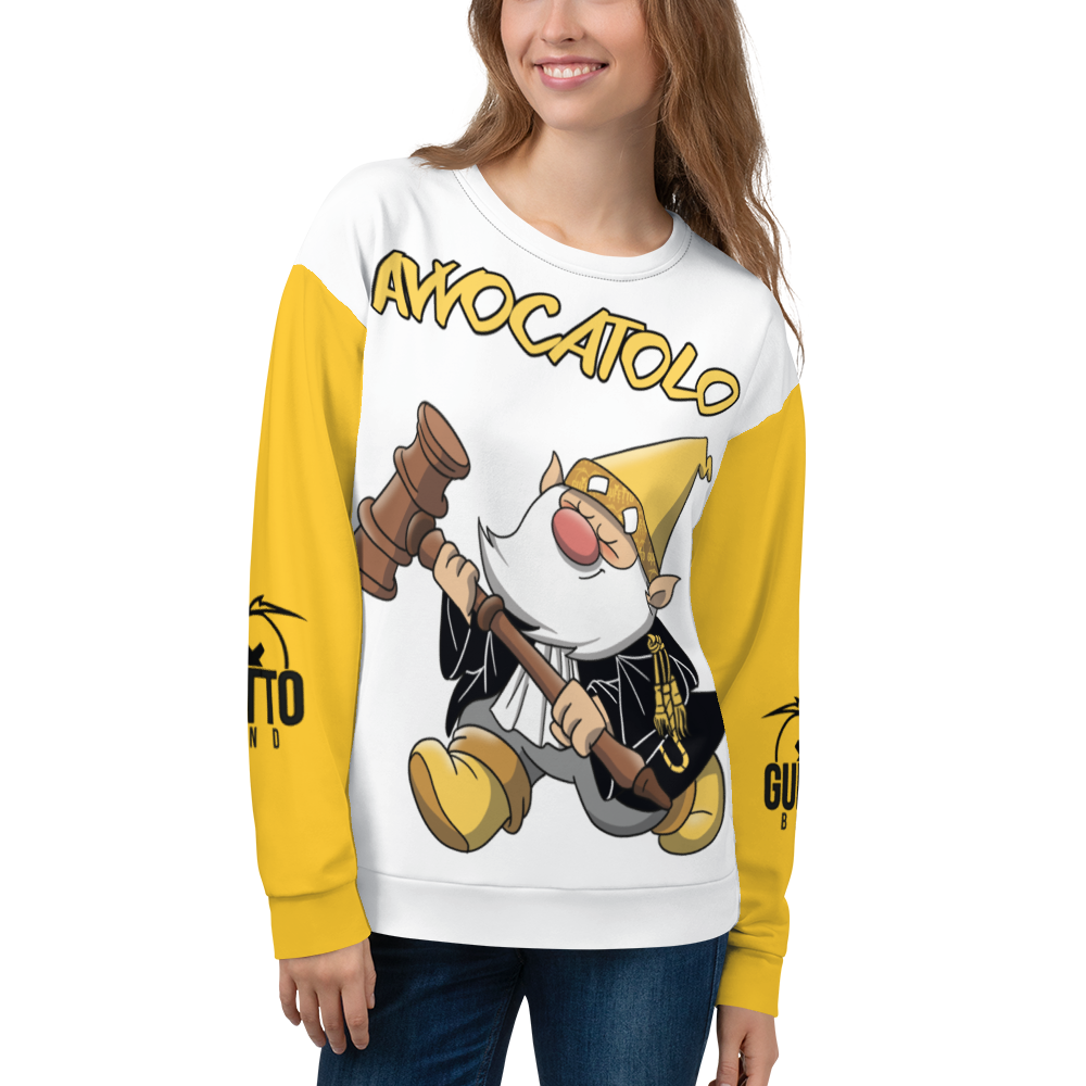 Felpa unisex Uomo/Donna AVVOCATOLO - Gufetto Brand