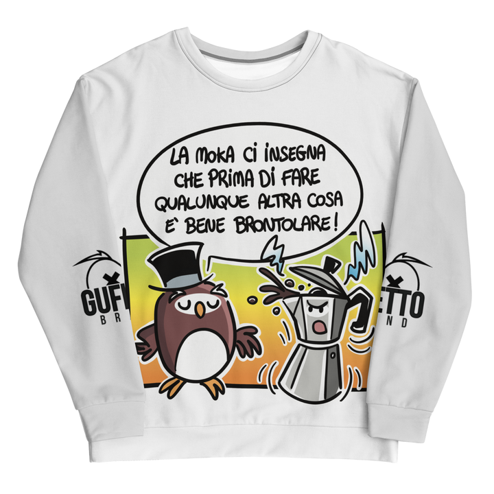 Felpa unisex Uomo/Donna LA MOKA - Gufetto Brand