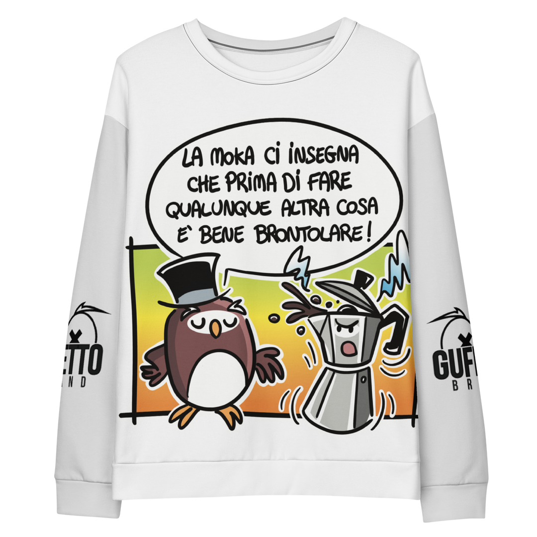 Felpa unisex Uomo/Donna LA MOKA - Gufetto Brand