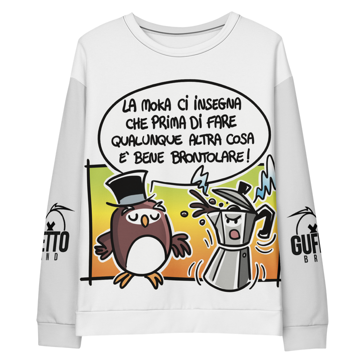 Felpa unisex Uomo/Donna LA MOKA - Gufetto Brand