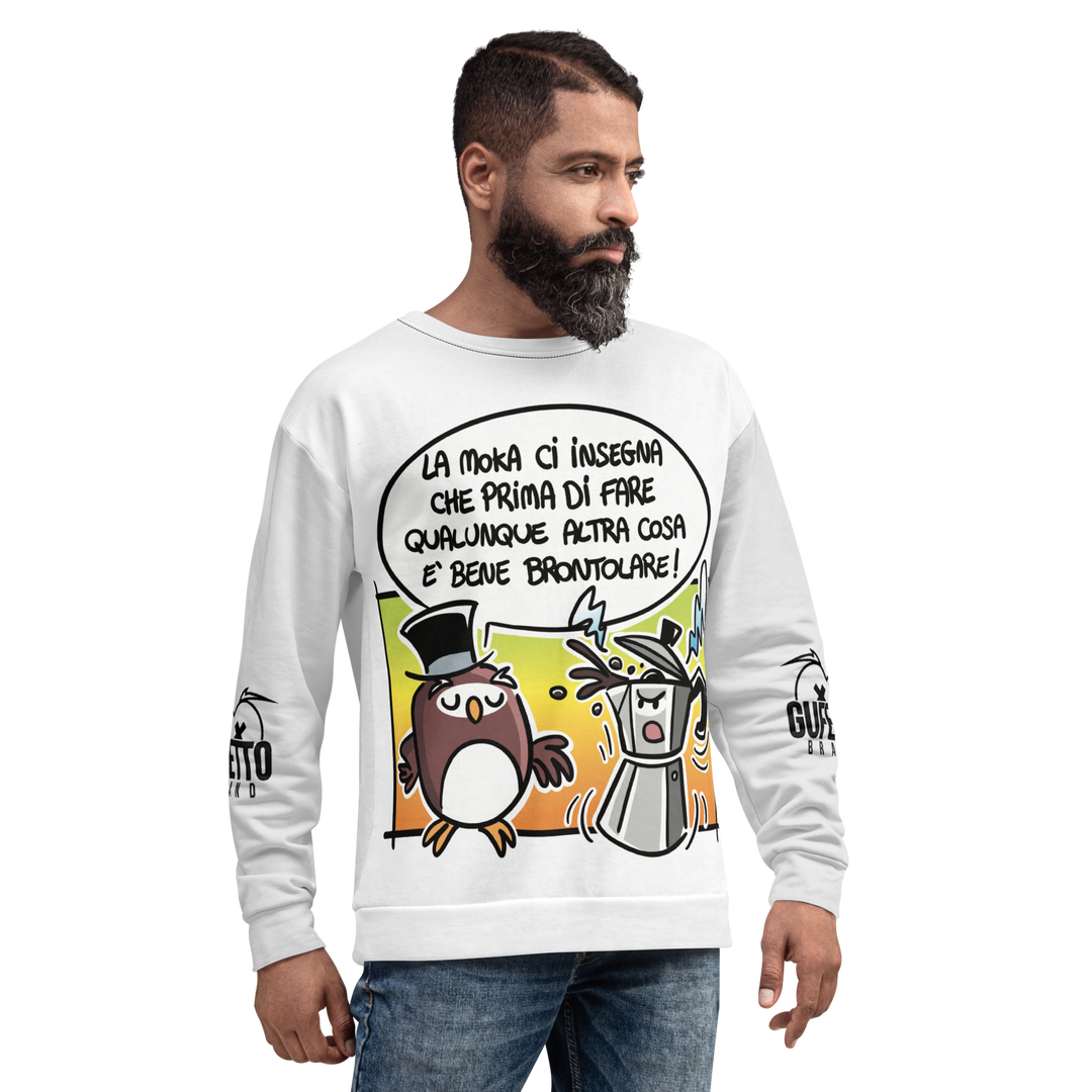 Felpa unisex Uomo/Donna LA MOKA - Gufetto Brand