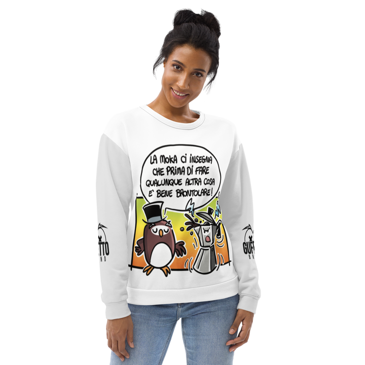 Felpa unisex Uomo/Donna LA MOKA - Gufetto Brand