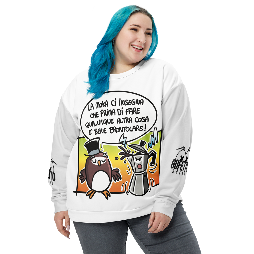 Felpa unisex Uomo/Donna LA MOKA - Gufetto Brand
