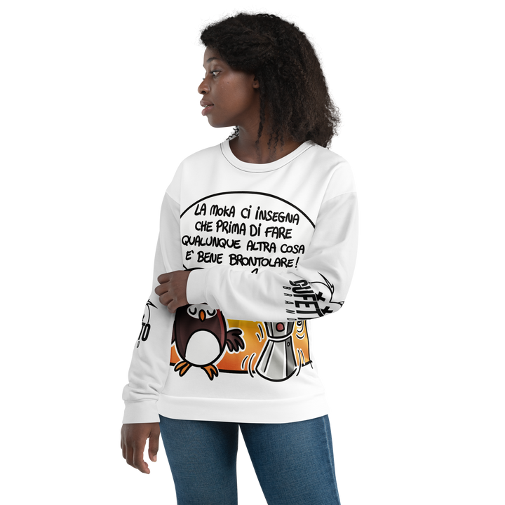 Felpa unisex Uomo/Donna LA MOKA - Gufetto Brand