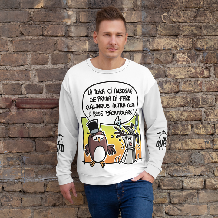 Felpa unisex Uomo/Donna LA MOKA - Gufetto Brand