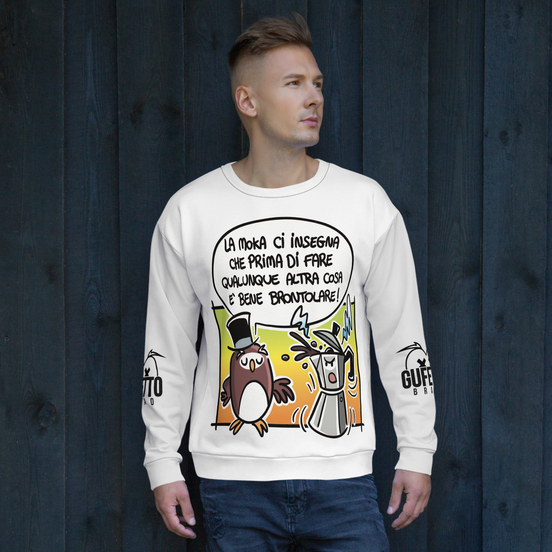 Felpa unisex Uomo/Donna LA MOKA - Gufetto Brand