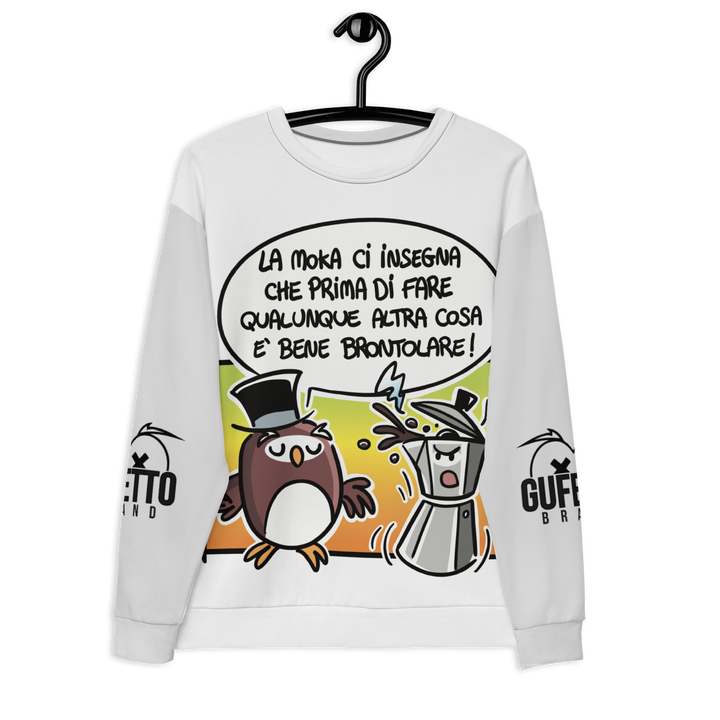 Felpa unisex Uomo/Donna LA MOKA - Gufetto Brand
