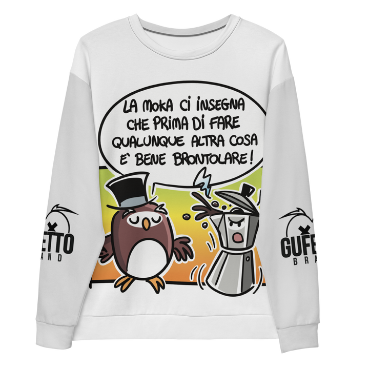 Felpa unisex Uomo/Donna LA MOKA - Gufetto Brand