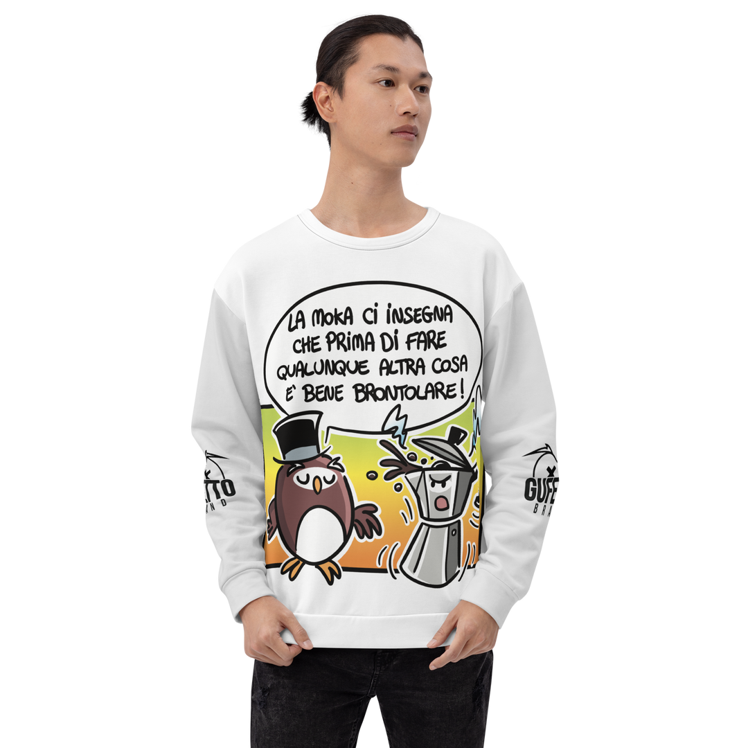 Felpa unisex Uomo/Donna LA MOKA - Gufetto Brand
