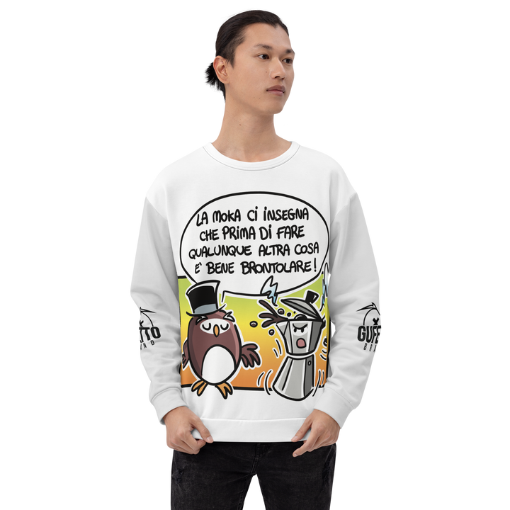 Felpa unisex Uomo/Donna LA MOKA - Gufetto Brand