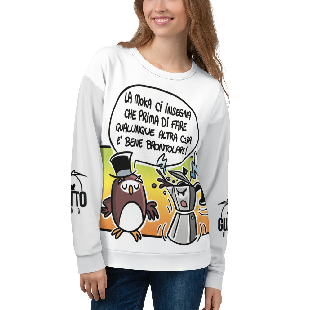 Felpa unisex Uomo/Donna LA MOKA - Gufetto Brand