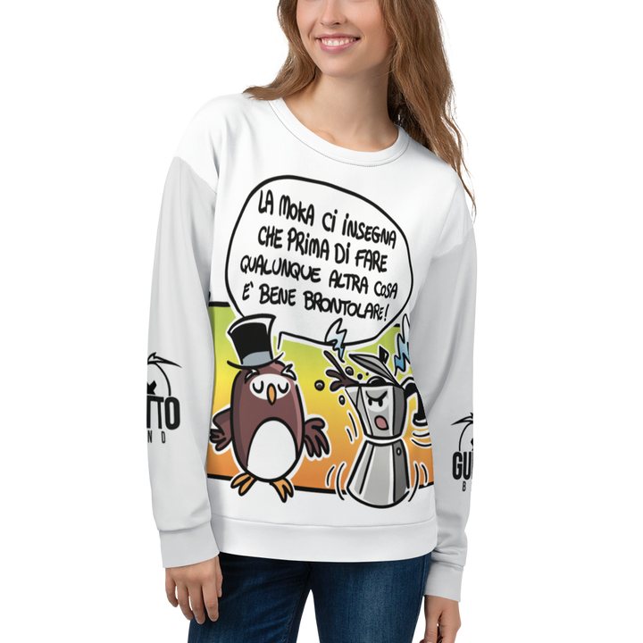 Felpa unisex Uomo/Donna LA MOKA - Gufetto Brand