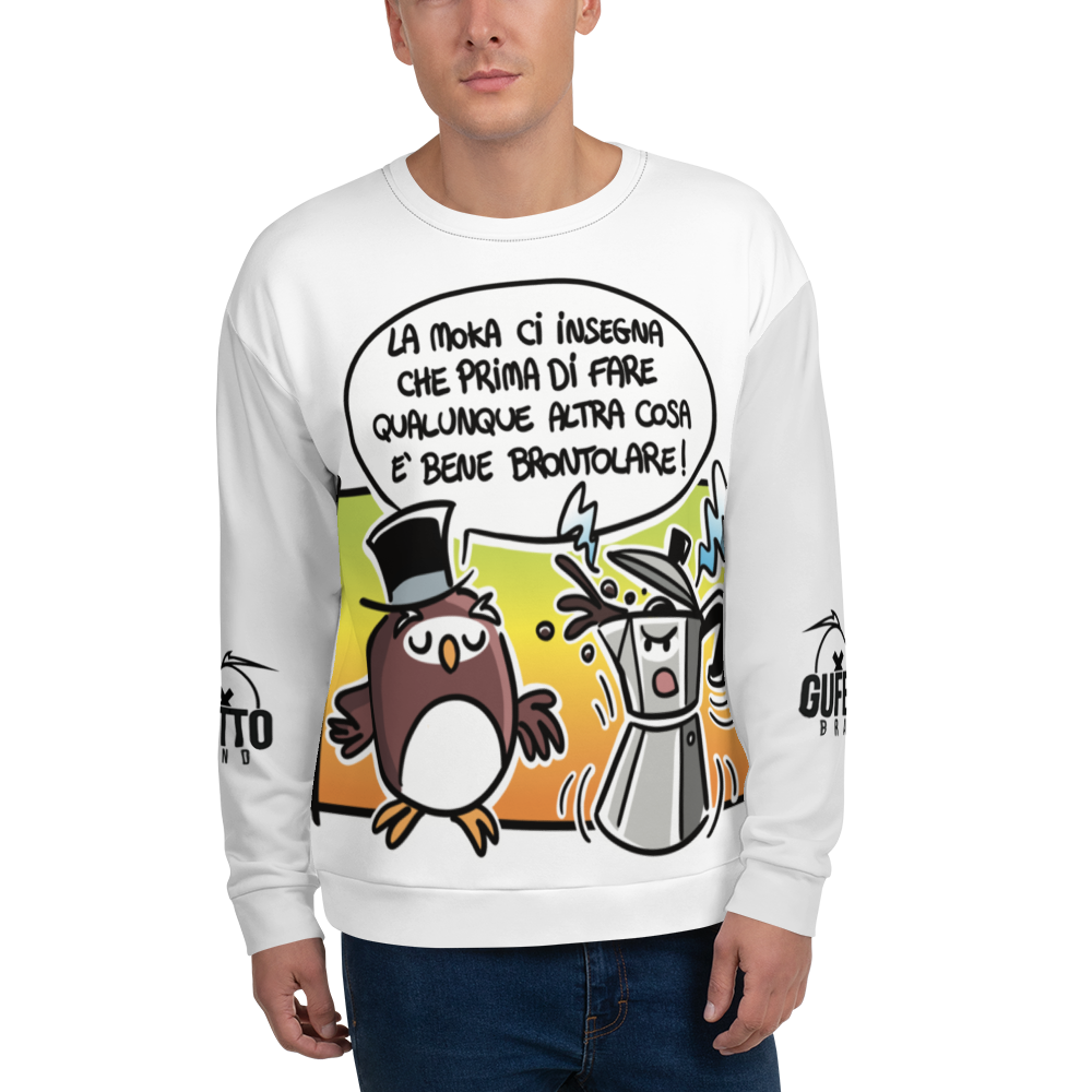 Felpa unisex Uomo/Donna LA MOKA - Gufetto Brand