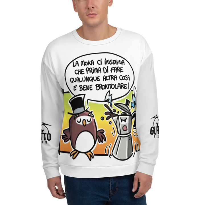 Felpa unisex Uomo/Donna LA MOKA - Gufetto Brand