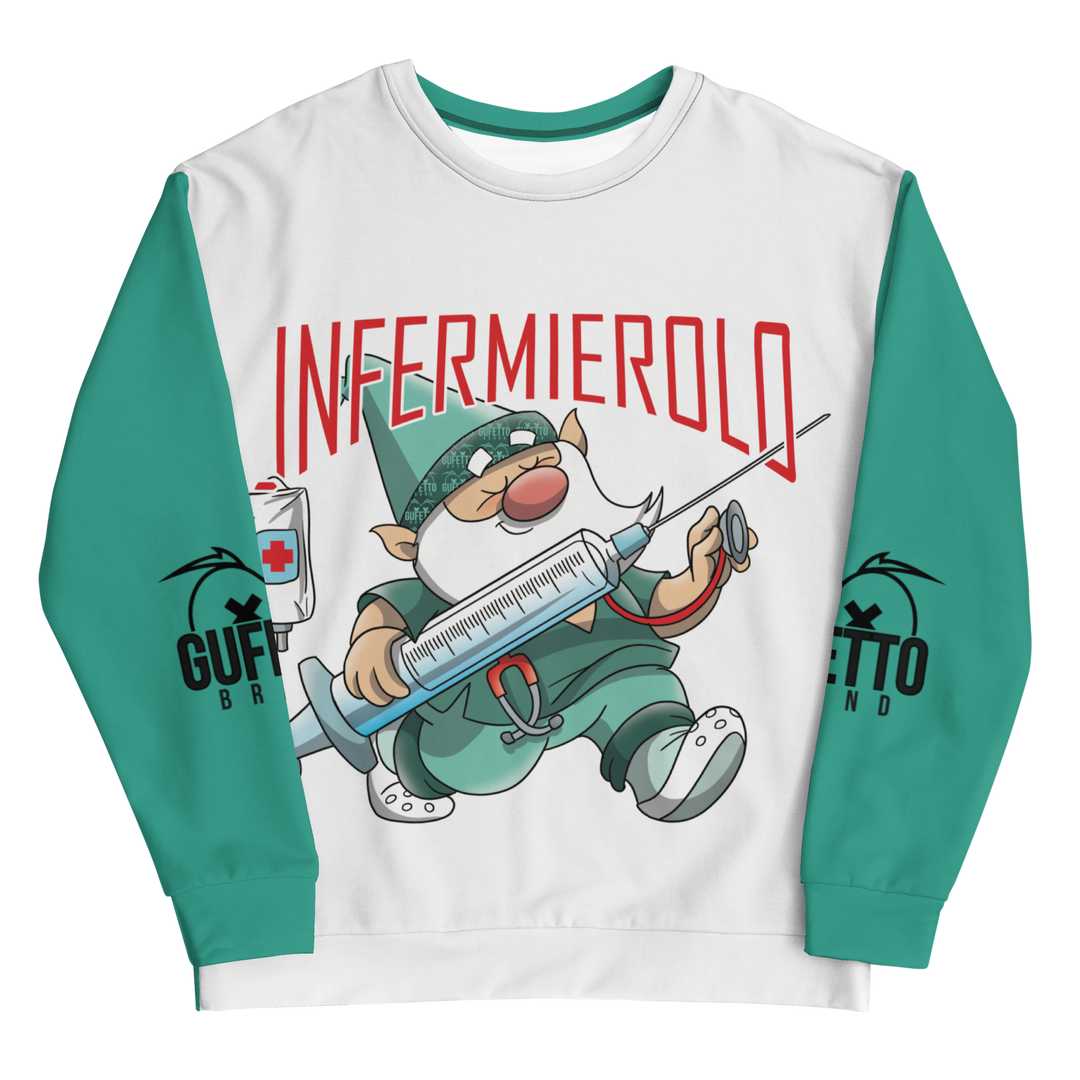 Felpa unisex Uomo/Donna INFERMIEROLO - Gufetto Brand