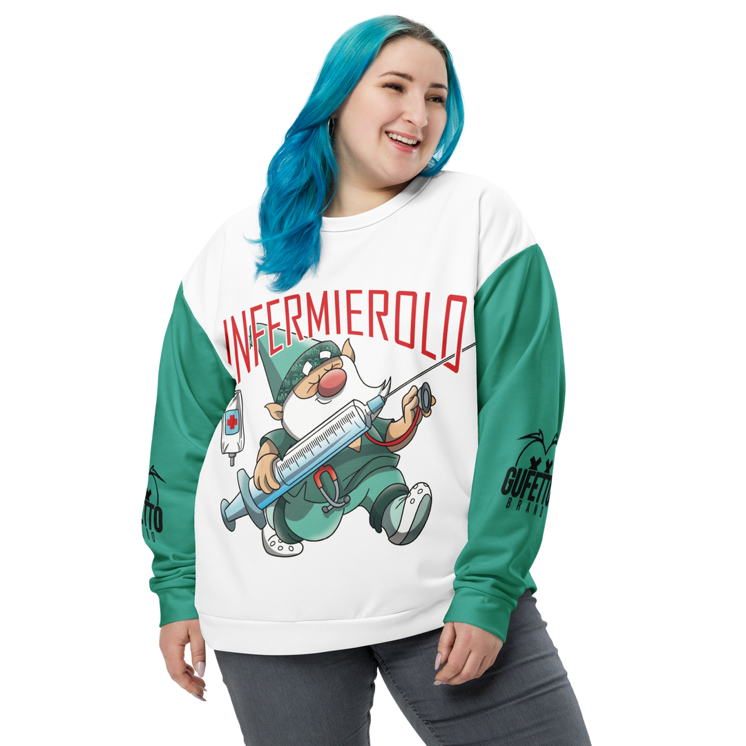 Felpa unisex Uomo/Donna INFERMIEROLO - Gufetto Brand