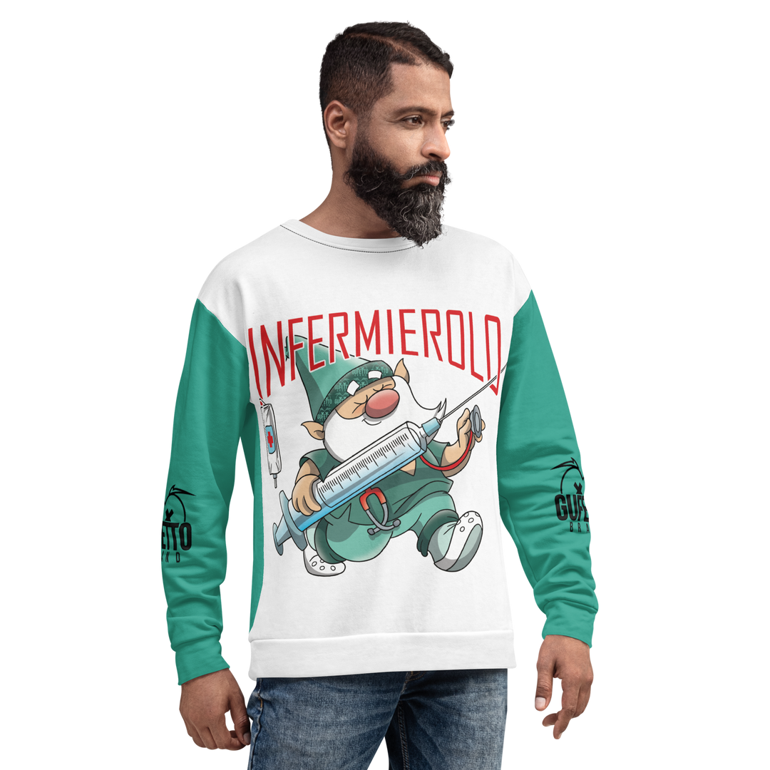 Felpa unisex Uomo/Donna INFERMIEROLO - Gufetto Brand