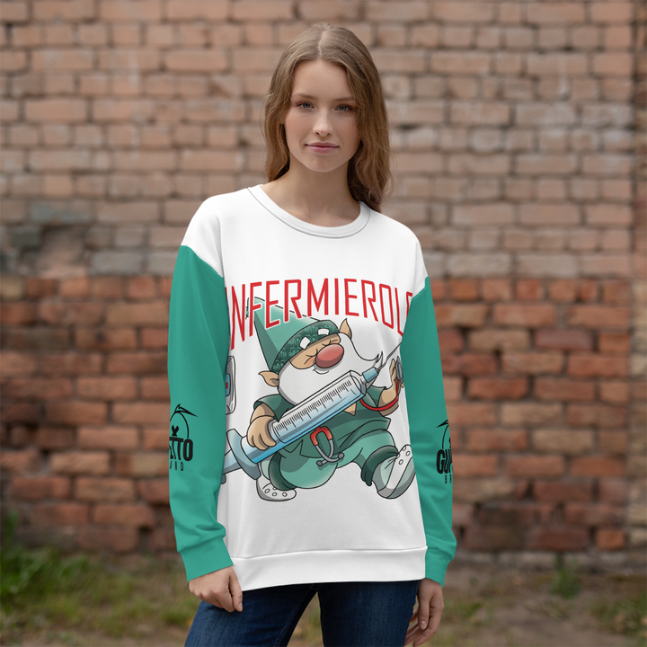 Felpa unisex Uomo/Donna INFERMIEROLO - Gufetto Brand