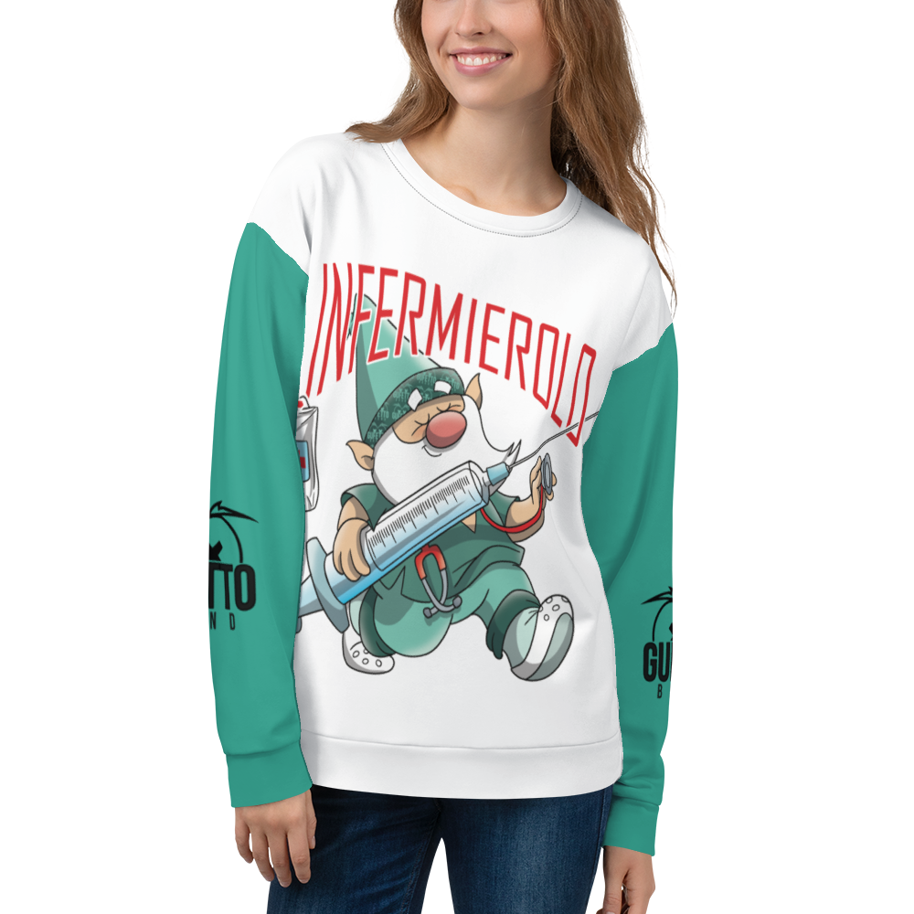 Felpa unisex Uomo/Donna INFERMIEROLO - Gufetto Brand