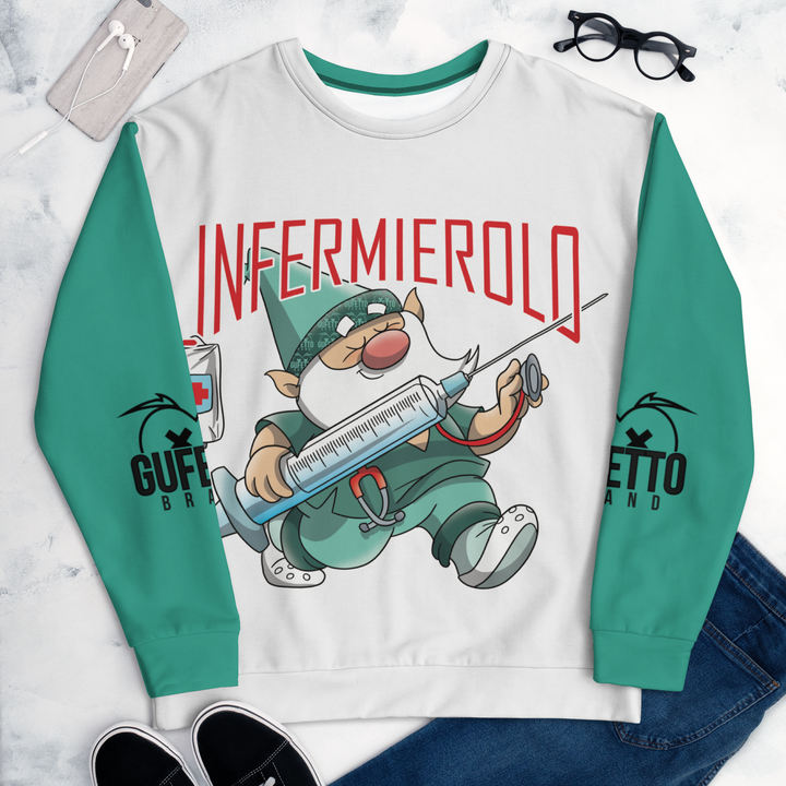Felpa unisex Uomo/Donna INFERMIEROLO - Gufetto Brand