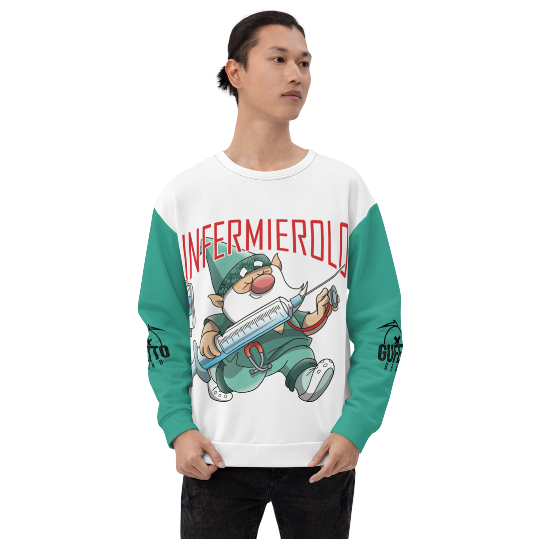 Felpa unisex Uomo/Donna INFERMIEROLO - Gufetto Brand