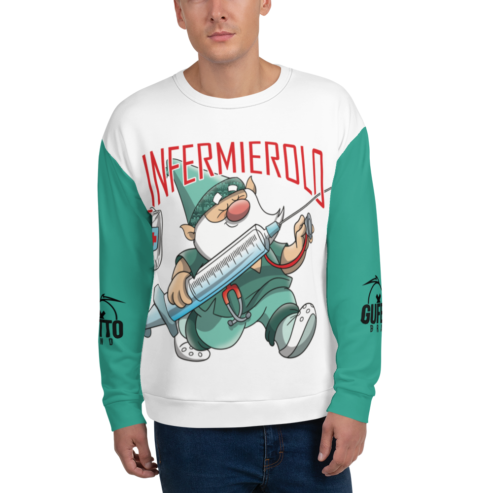 Felpa unisex Uomo/Donna INFERMIEROLO - Gufetto Brand