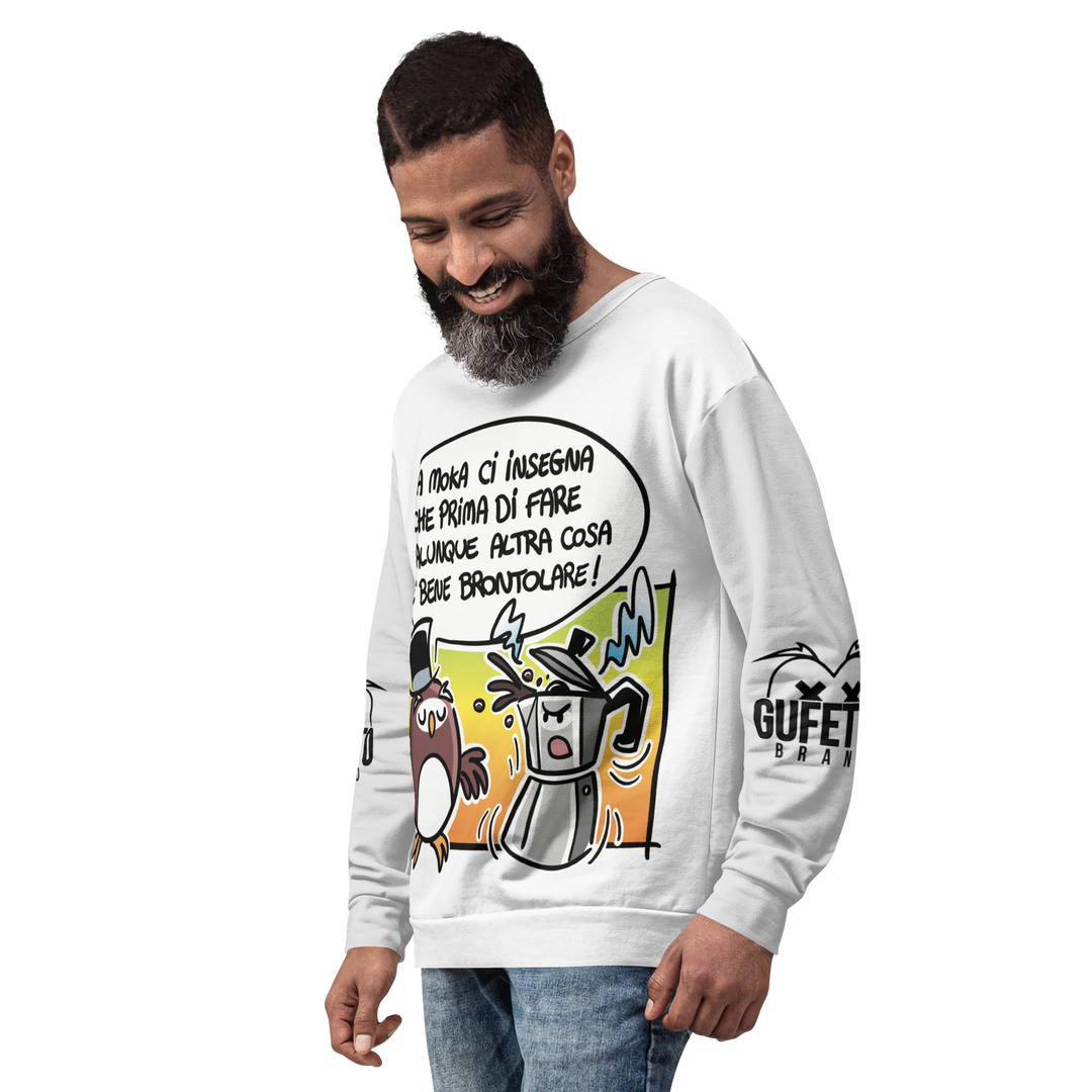 Felpa unisex Uomo/Donna LA MOKA - Gufetto Brand